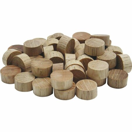 GENERAL TOOLS 1/2 in. Button Head Wood Plugs - Birch 50/Pcs 312012
